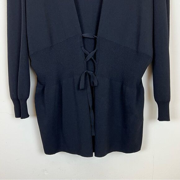 Simply Be Plus Size Dropped Waist Cinched Lace-Up Tunic Sweater, Size 28/30 - Picture 3 of 11